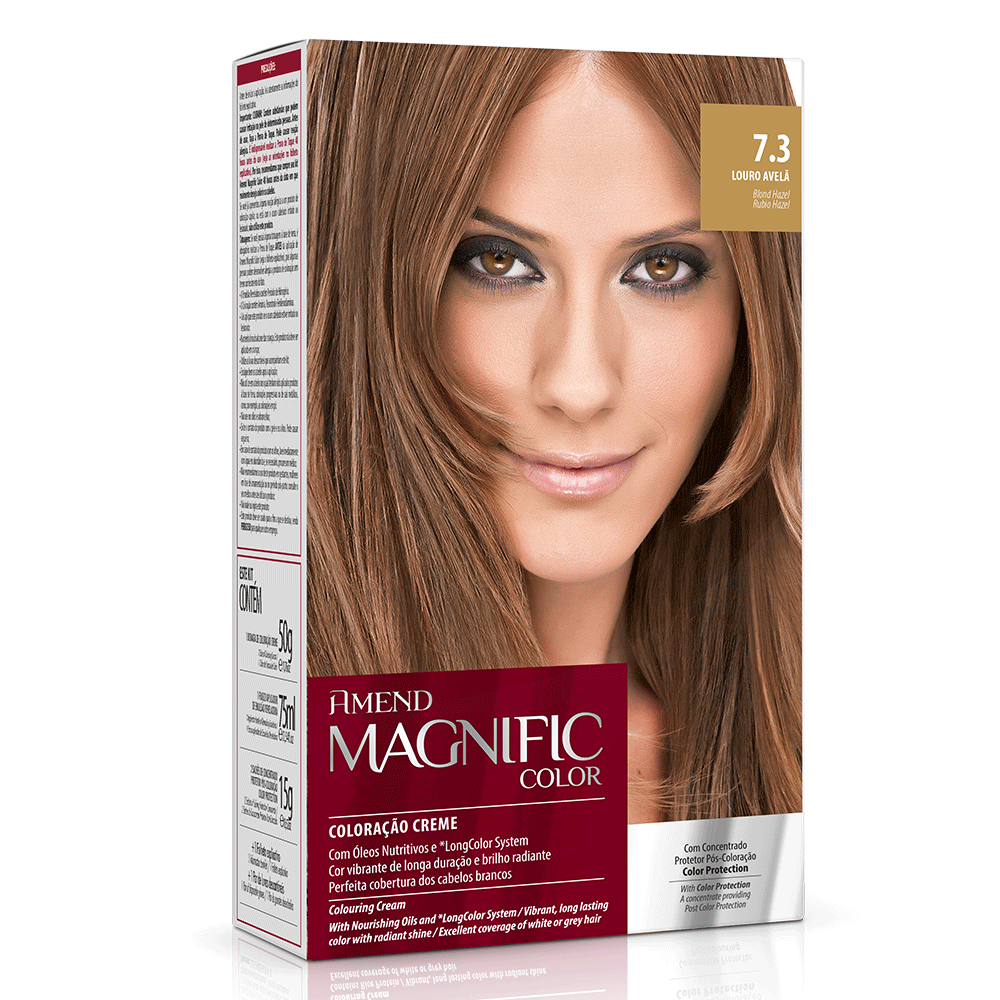 Kit Coloração Amend Magnific Color 7.3 Louro Avelã